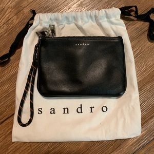 Sandro mini “Addict” double zipper clutch NWOT